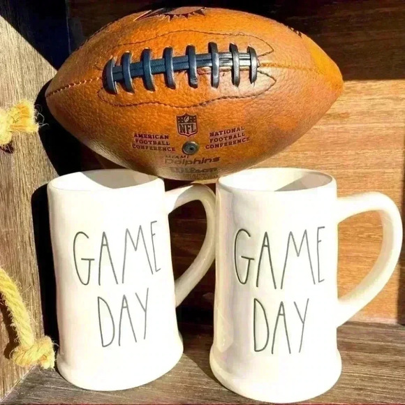 NEW Rae Dunn - GAME DAY - white ceramic Stein/Mug - Picture 3 of 3